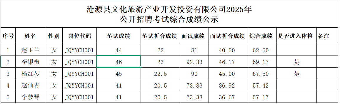 第二批综合成绩